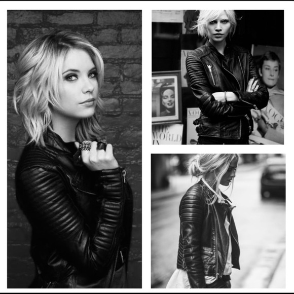 William RAST 🌟Sleek Black Leather Motorcycle Jacket - Small - Picture 10 of 15